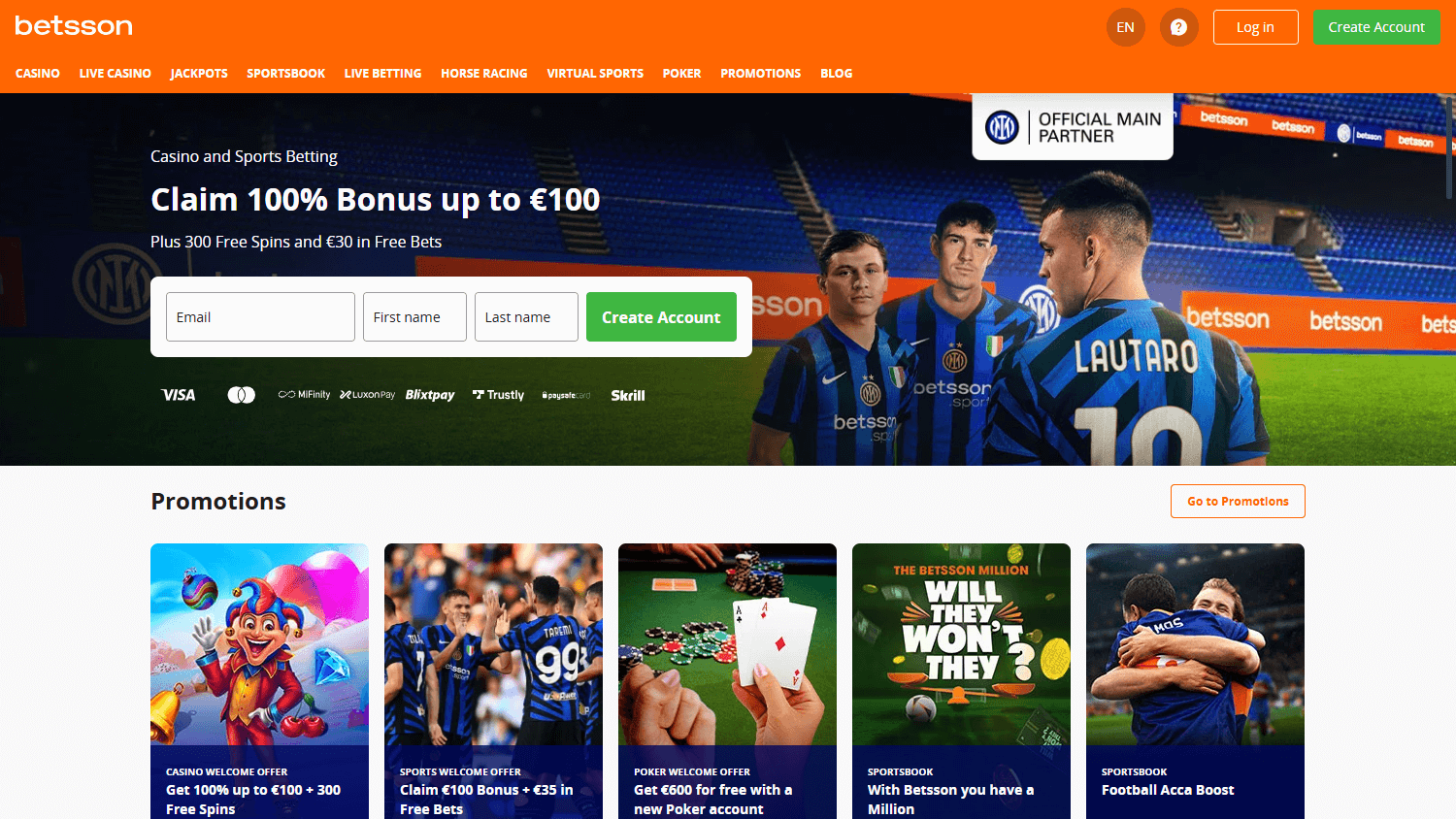 Betsson ekran görüntüsü 1